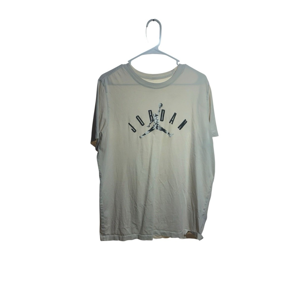 Nike Air Jordan Jumpman Logo Graphic T Shirt White Short Sleeve Men’s Tee L